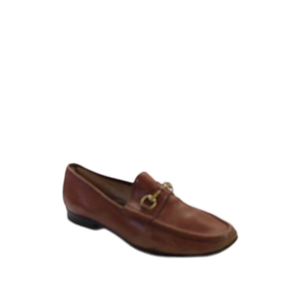 Gucci Mens Leather Gold Tone Horsebit Dress Shoe Loafers Brown Size 46